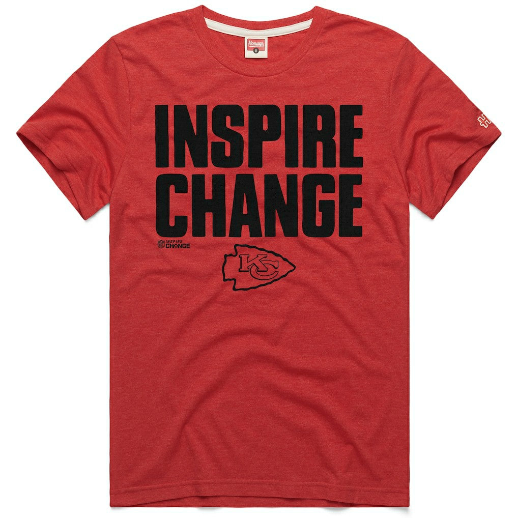 Kansas City Chiefs Homage Unisex 2024 Inspire Change Tri-Blend T-Shirt - Red for sale