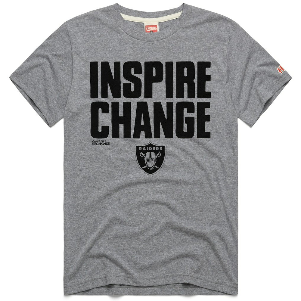 Las Vegas Raiders Homage Unisex 2024 Inspire Change Tri-Blend T-Shirt - Gray discount