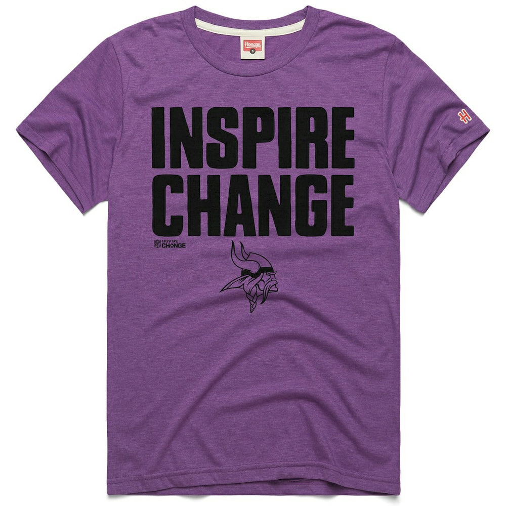 Minnesota Vikings Homage Unisex 2024 Inspire Change Tri-Blend T-Shirt - Purple sale