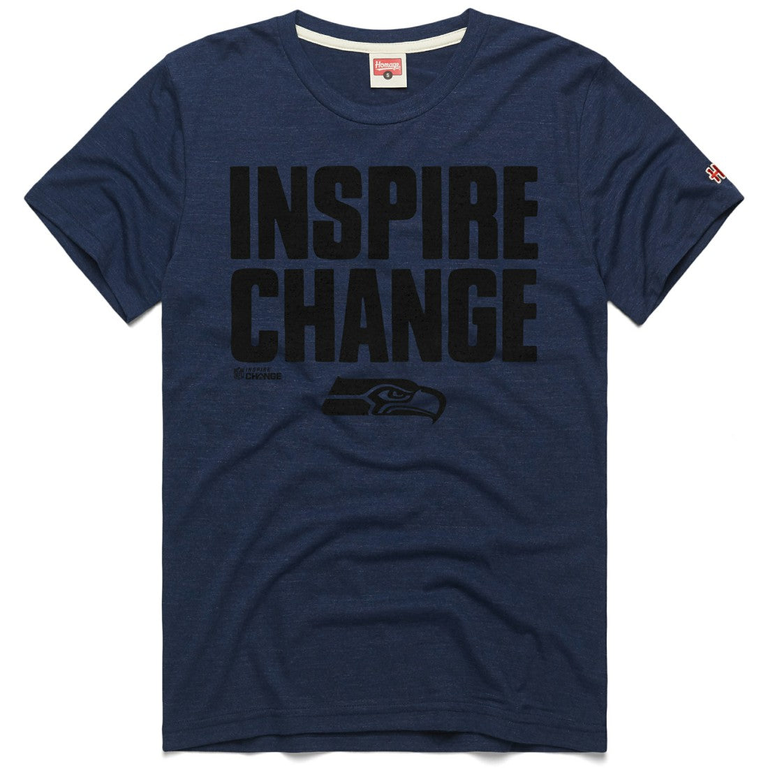 Seattle Seahawks Homage Unisex 2024 Inspire Change Tri-Blend T-Shirt - College Navy sale