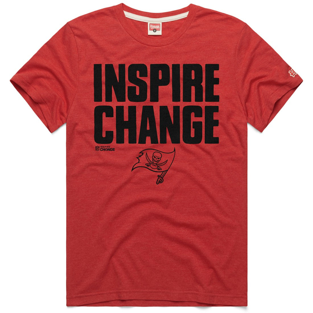 Tampa Bay Buccaneers Homage Unisex 2024 Inspire Change Tri-Blend T-Shirt - Red for sale