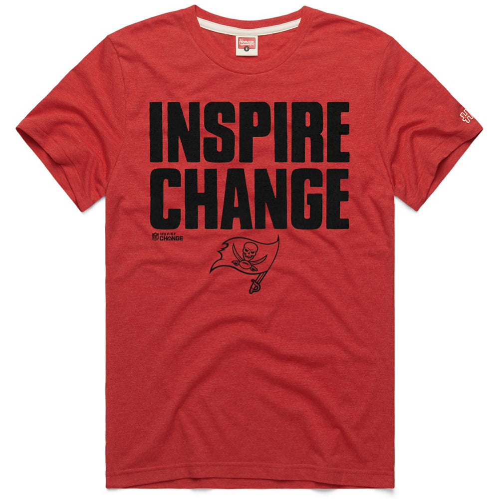 Tampa Bay Buccaneers Homage Unisex 2024 Inspire Change Tri-Blend T-Shirt - Red for sale