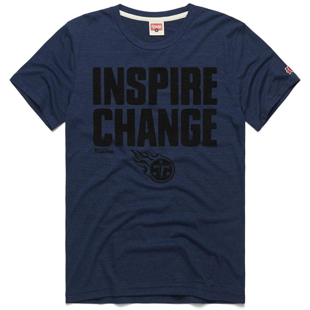 Tennessee Titans Homage Unisex 2024 Inspire Change Tri-Blend T-Shirt - Navy cheap