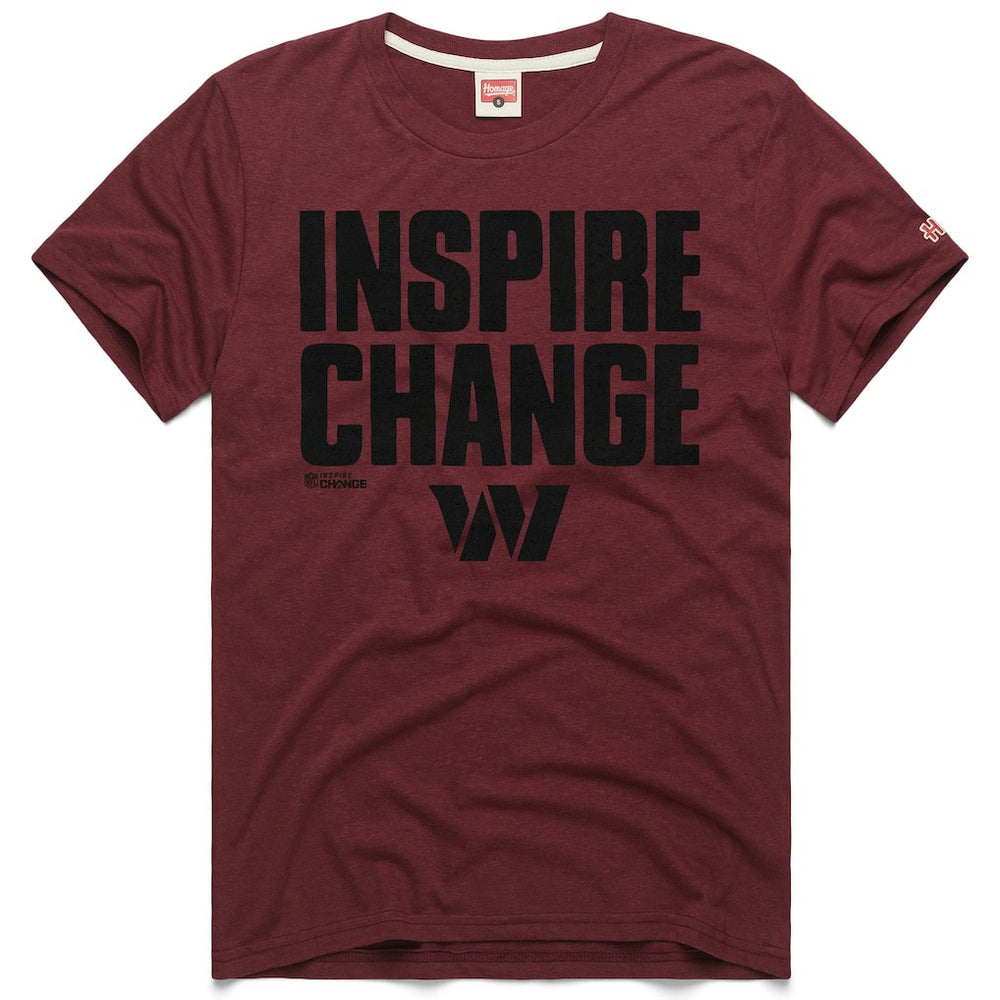 Washington Commanders Homage Unisex 2024 Inspire Change Tri-Blend T-Shirt - Burgundy discount