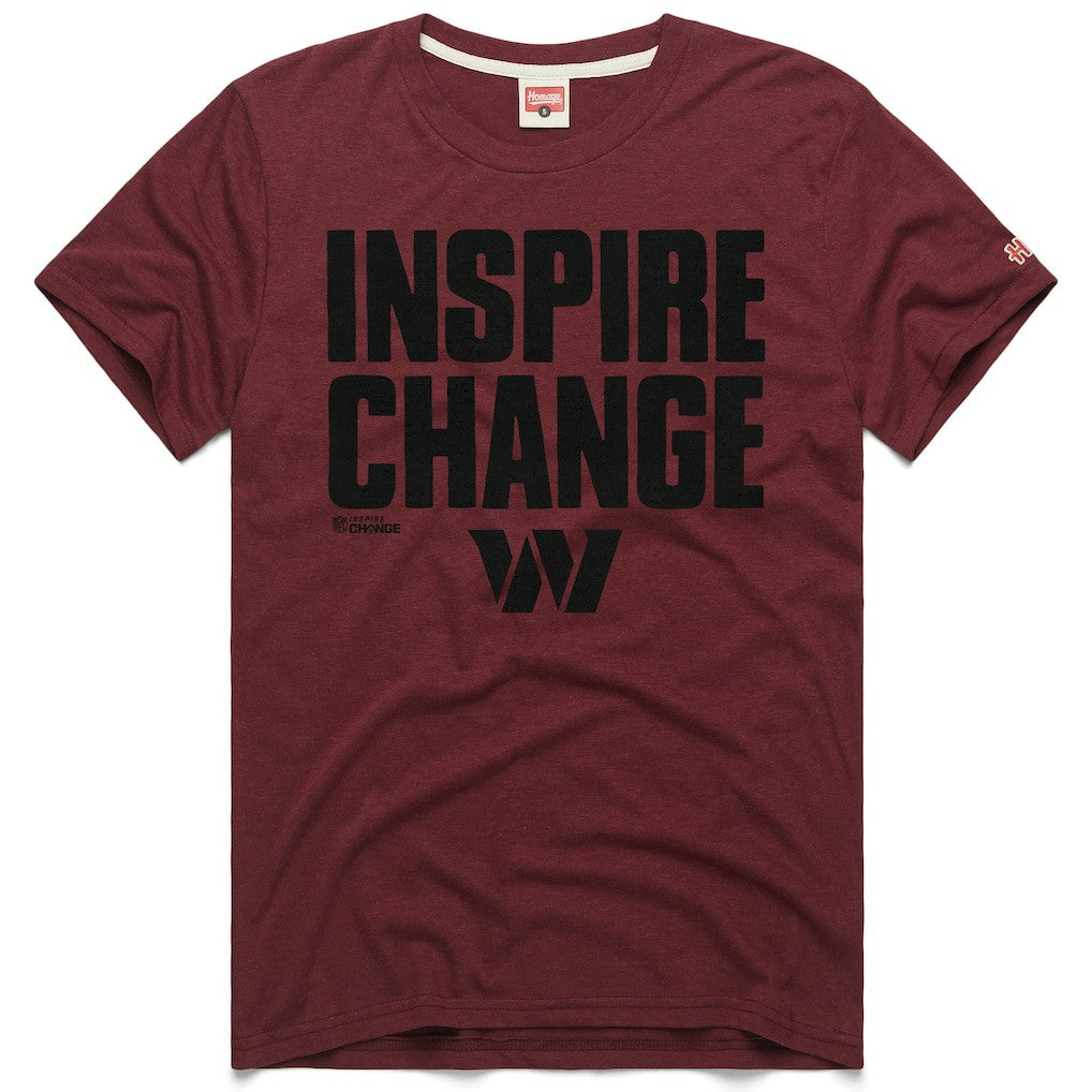 Washington Commanders Homage Unisex 2024 Inspire Change Tri-Blend T-Shirt - Burgundy discount