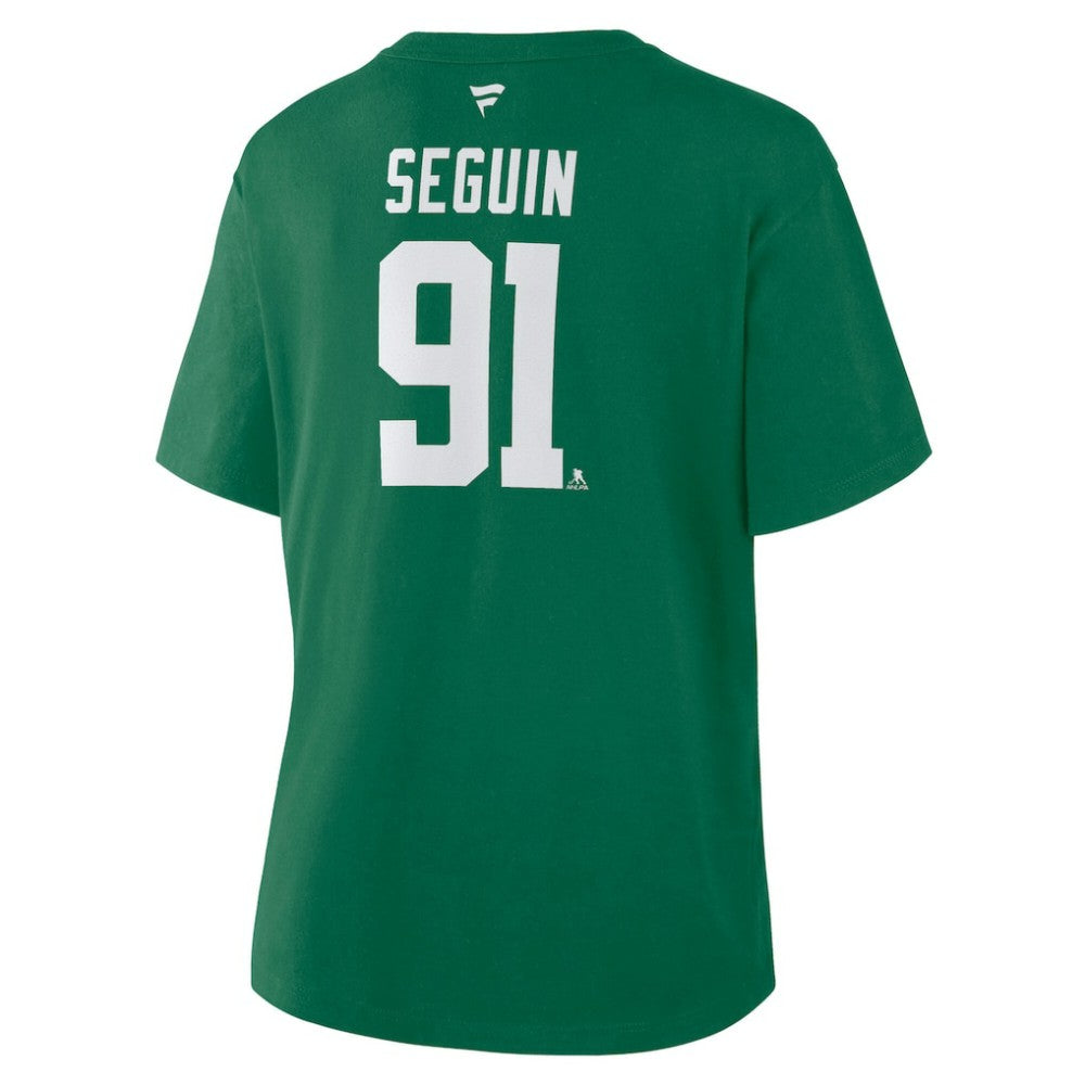 Tyler Seguin Dallas Stars Fanatics Women's Authentic Stack Name & Number T-Shirt Kelly Green