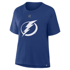 Nikita Kucherov Tampa Bay Lightning Fanatics Women's Authentic Stack Name & Number T-Shirt Blue