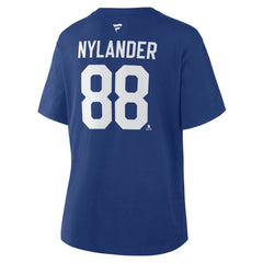 William Nylander Toronto Maple Leafs Fanatics Women's Authentic Stack Name & Number T-Shirt Blue