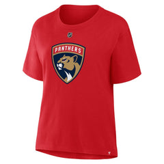 Matthew Tkachuk Florida Panthers Fanatics Women's Authentic Stack Name & Number T-Shirt Red