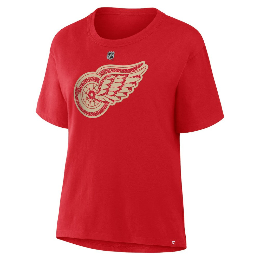Alex DeBrincat Detroit Red Wings Fanatics Women's Authentic Stack Name & Number T-Shirt Red