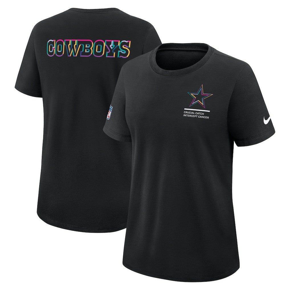 Dallas Cowboys Women's 2025 NFL Crucial Catch Tri-Blend Dri-FIT T-Shirt - Black | Nike sale