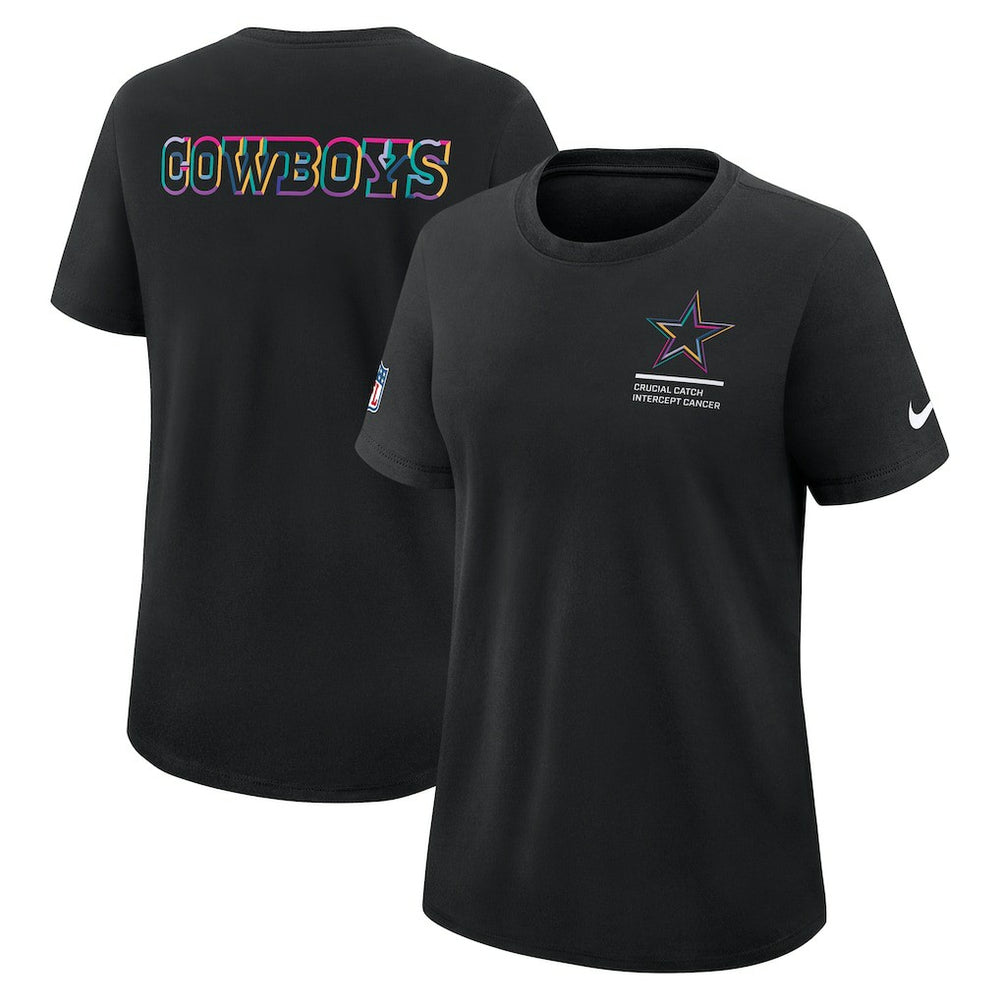 Dallas Cowboys Women's 2025 NFL Crucial Catch Tri-Blend Dri-FIT T-Shirt - Black | Nike sale