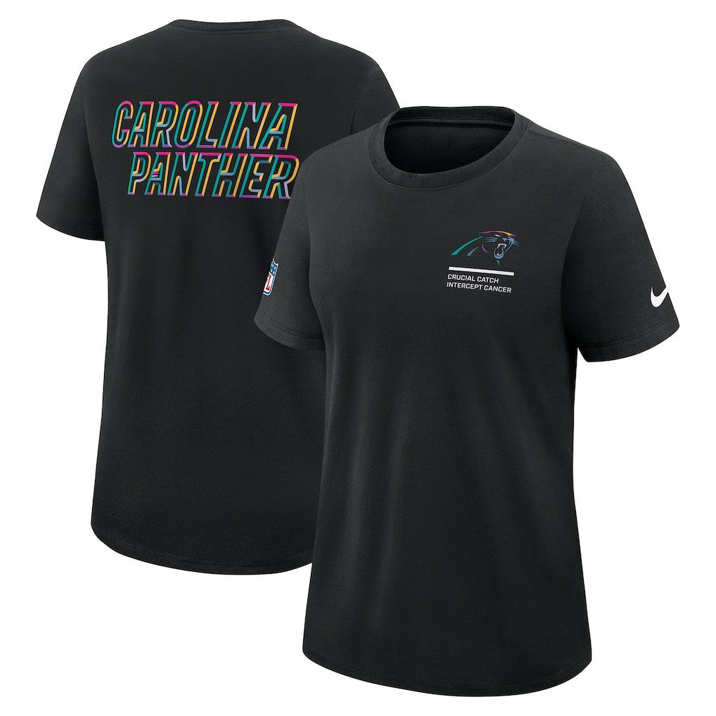 Carolina Panthers Women's 2025 NFL Crucial Catch Tri-Blend Dri-FIT T-Shirt - Black | Nike sale