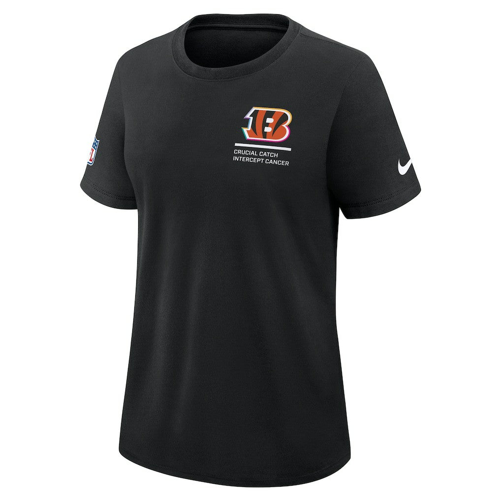 Cincinnati Bengals Women's 2025 NFL Crucial Catch Tri-Blend Dri-FIT T-Shirt - Black | Nike cheap