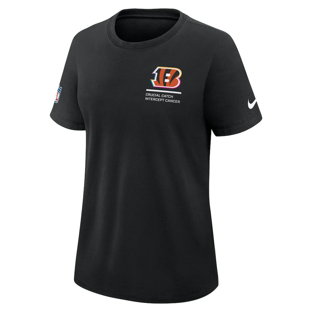 Cincinnati Bengals Women's 2025 NFL Crucial Catch Tri-Blend Dri-FIT T-Shirt - Black | Nike cheap