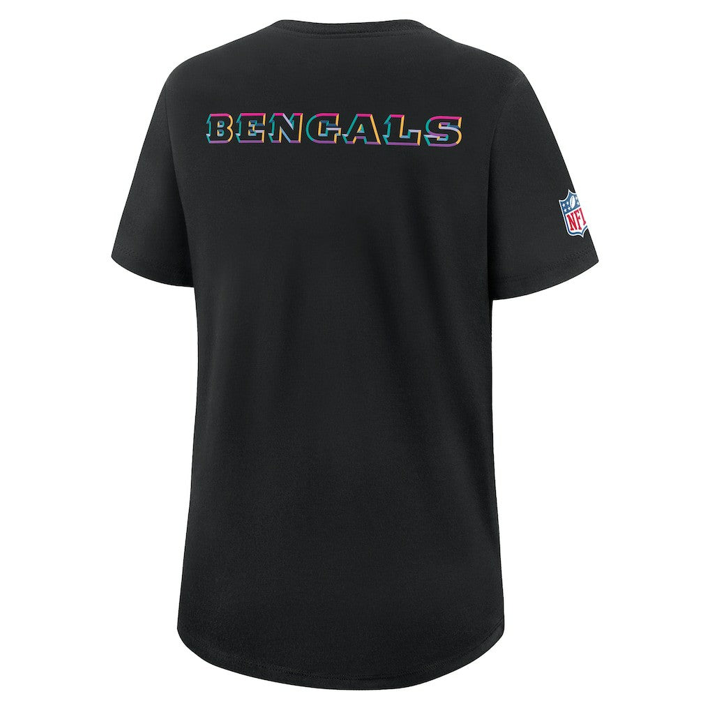 Cincinnati Bengals Women's 2025 NFL Crucial Catch Tri-Blend Dri-FIT T-Shirt - Black | Nike cheap