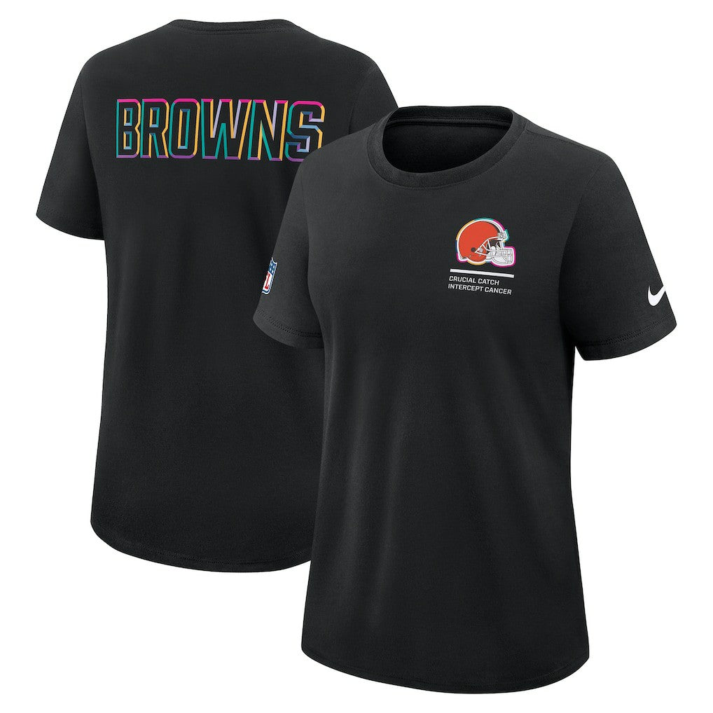 Cleveland Browns Women's 2025 NFL Crucial Catch Tri-Blend Dri-FIT T-Shirt - Black | Nike discount