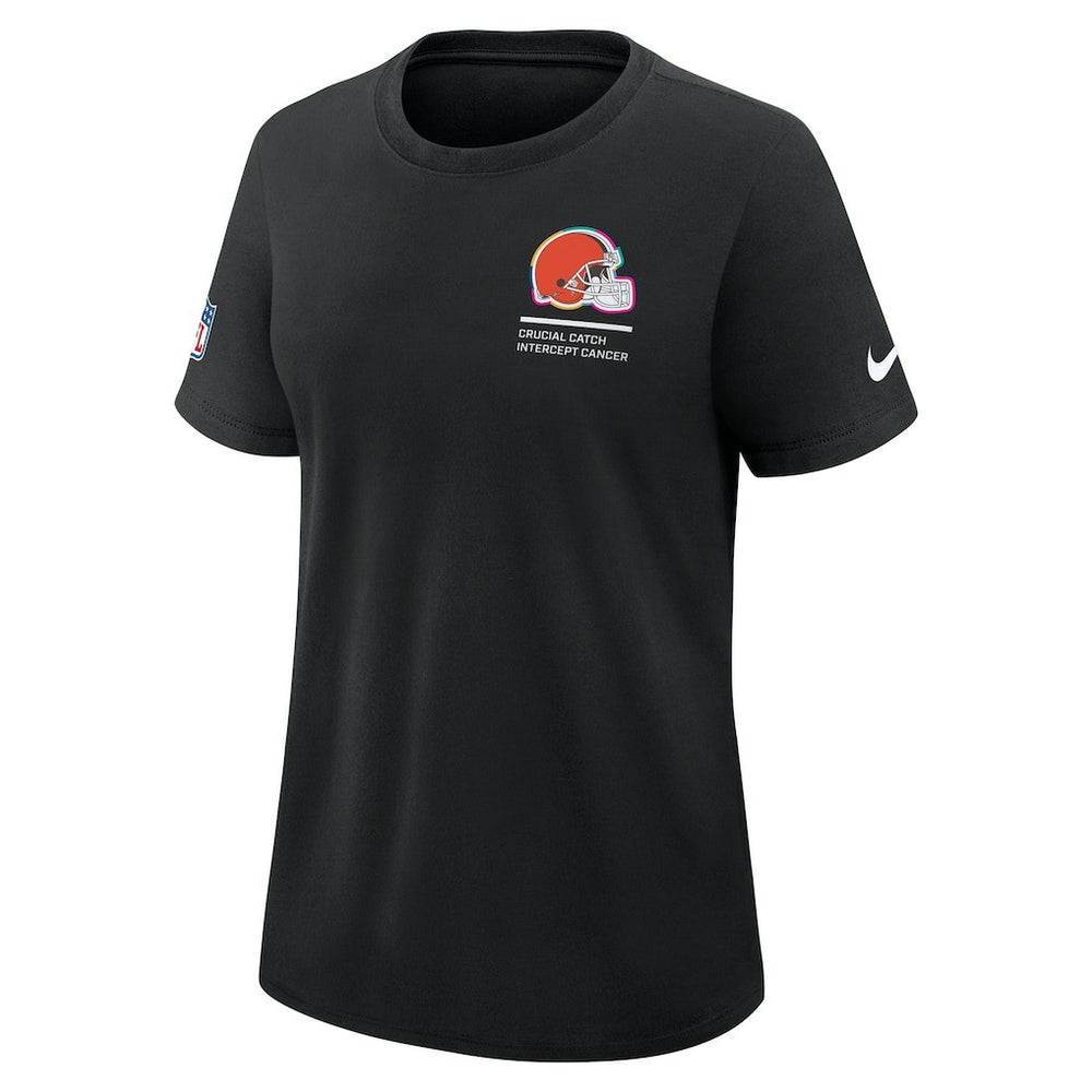 Cleveland Browns Women's 2025 NFL Crucial Catch Tri-Blend Dri-FIT T-Shirt - Black | Nike discount