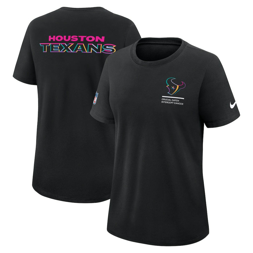 Houston Texans Women's 2025 NFL Crucial Catch Tri-Blend Dri-FIT T-Shirt - Black | Nike online