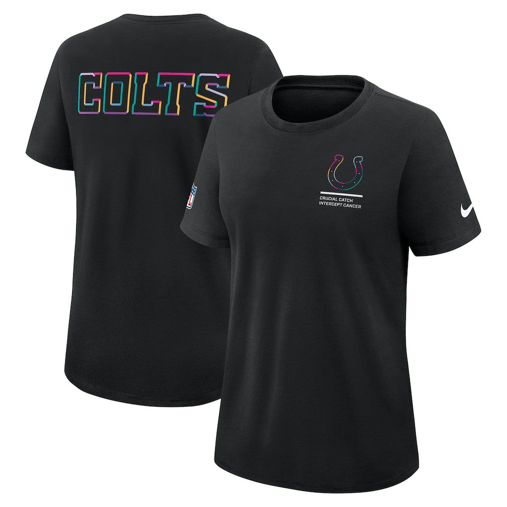 Indianapolis Colts Women's 2025 NFL Crucial Catch Tri-Blend Dri-FIT T-Shirt - Black | Nike on sale