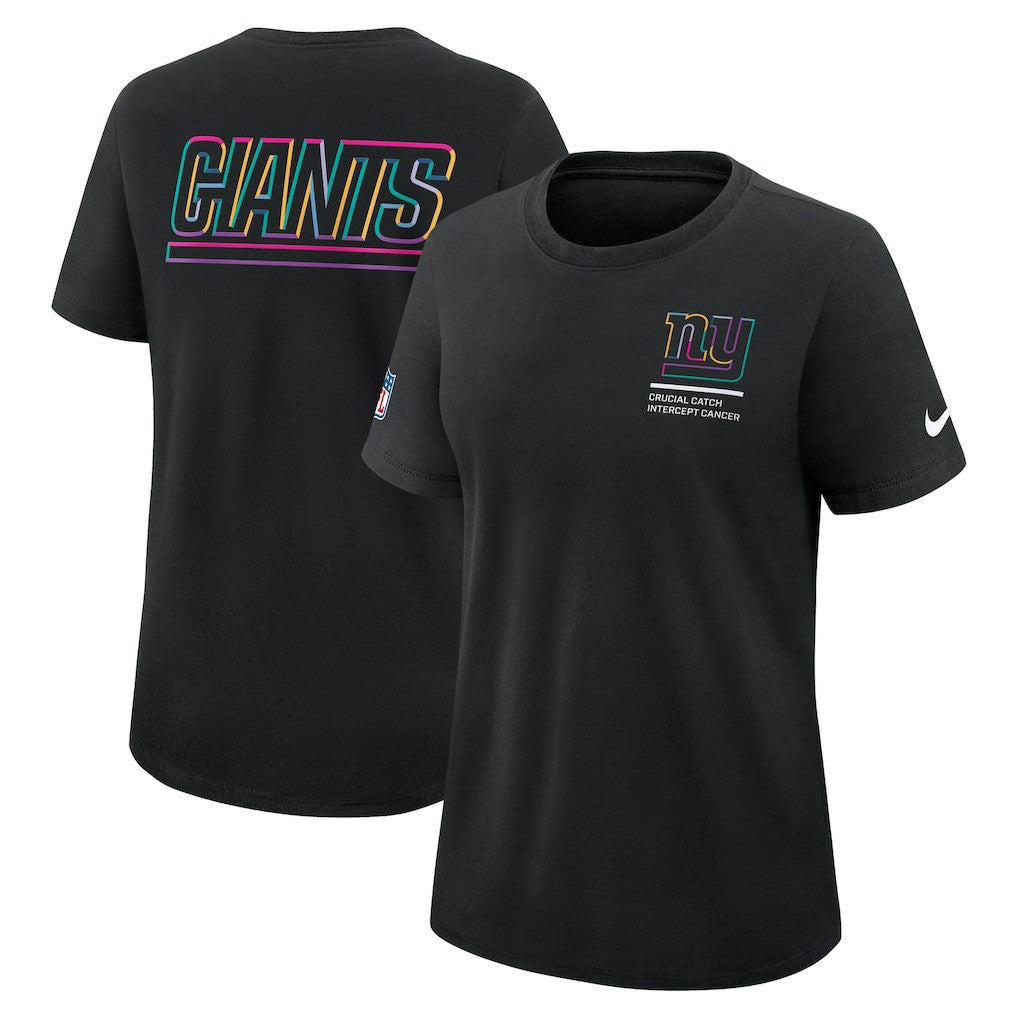 New York Giants Women's 2025 NFL Crucial Catch Tri-Blend Dri-FIT T-Shirt - Black | Nike outlet
