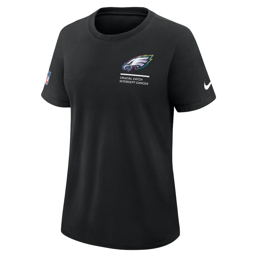 Philadelphia Eagles Women's 2025 NFL Crucial Catch Tri-Blend Dri-FIT T-Shirt - Black | Nike sale