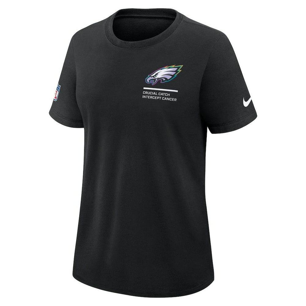 Philadelphia Eagles Women's 2025 NFL Crucial Catch Tri-Blend Dri-FIT T-Shirt - Black | Nike sale