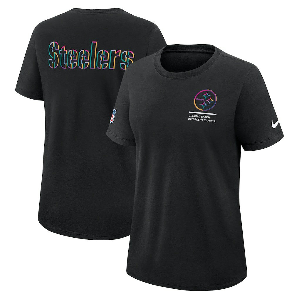 Pittsburgh Steelers Women's 2025 NFL Crucial Catch Tri-Blend Dri-FIT T-Shirt - Black | Nike online