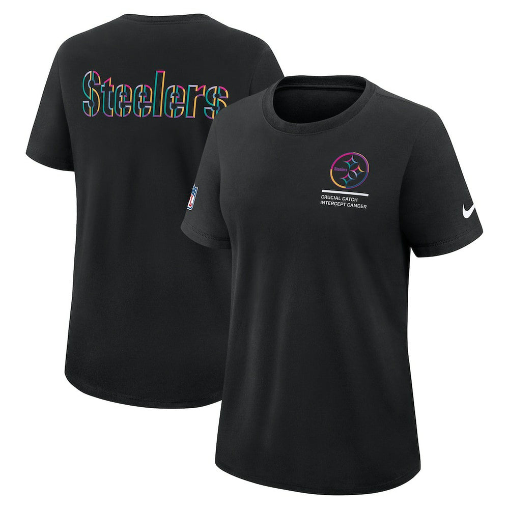 Pittsburgh Steelers Women's 2025 NFL Crucial Catch Tri-Blend Dri-FIT T-Shirt - Black | Nike online