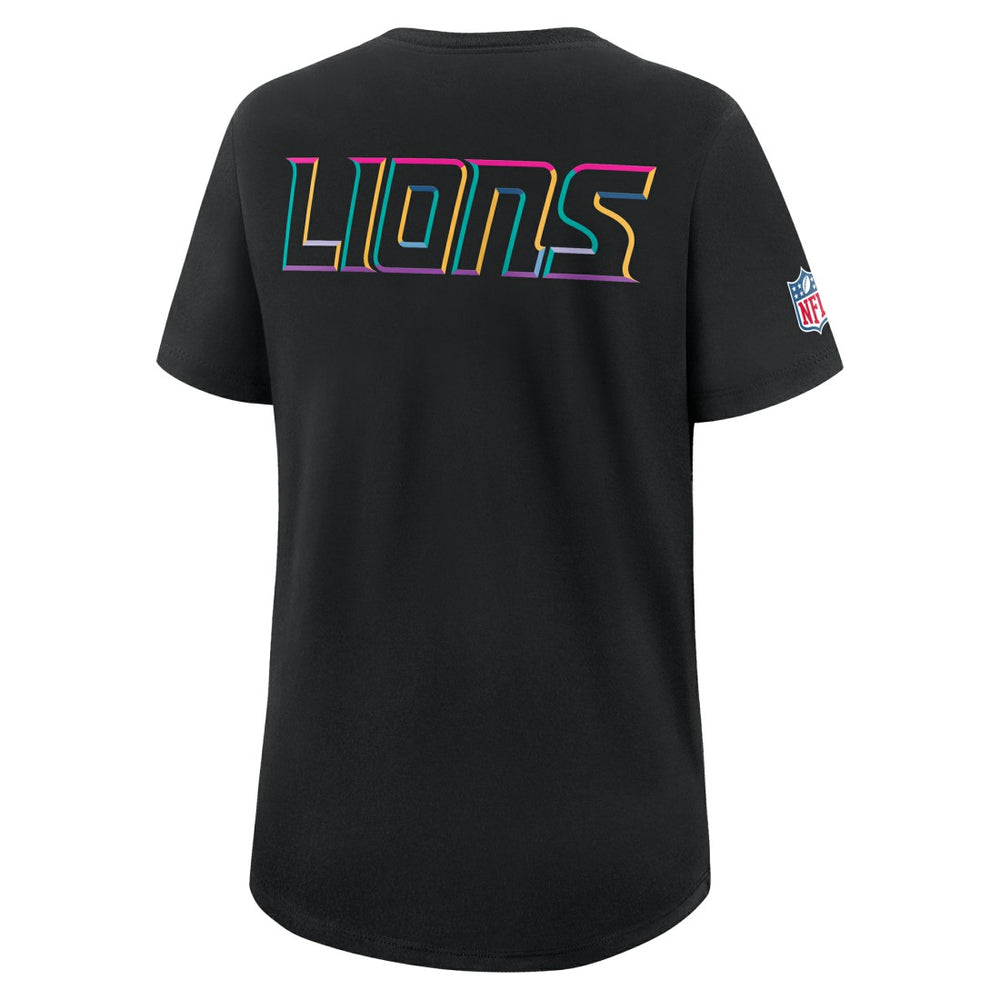 Detroit Lions Women's 2025 NFL Crucial Catch Tri-Blend Dri-FIT T-Shirt - Black | Nike on sale