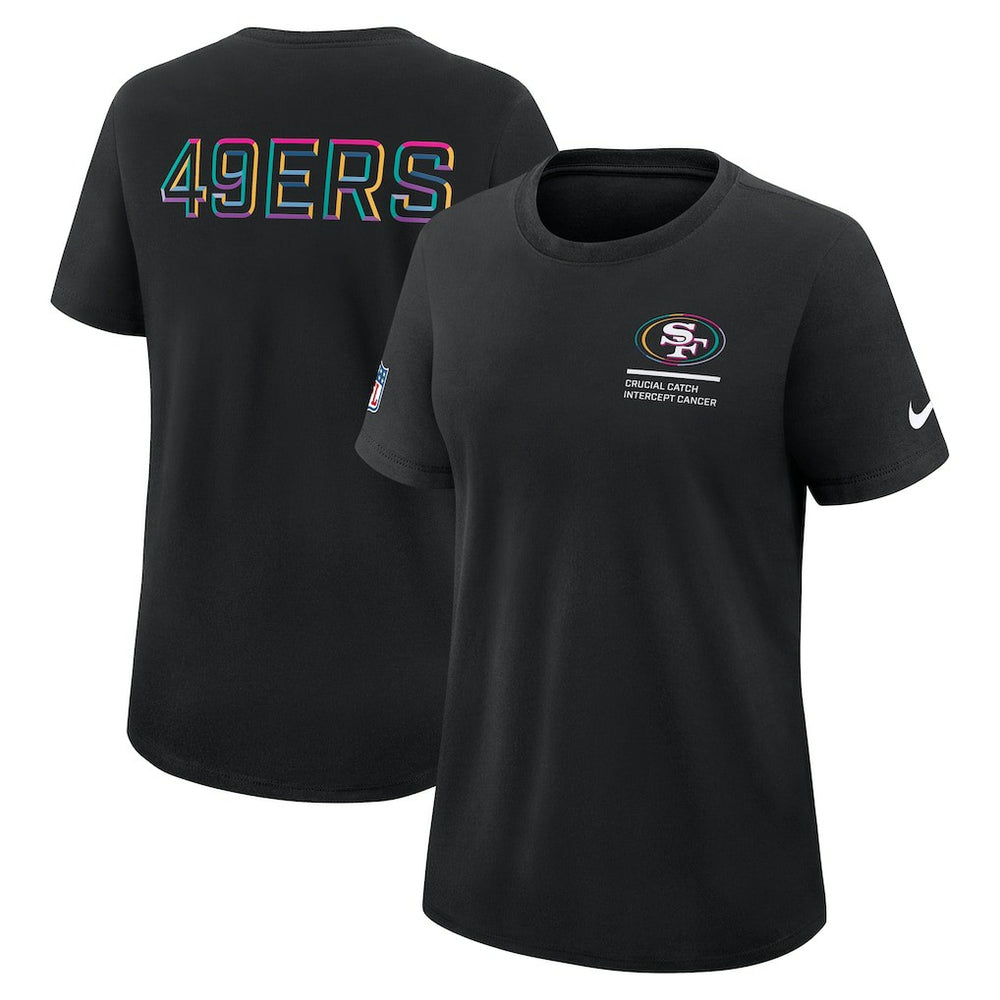 San Francisco 49ers Women's 2025 NFL Crucial Catch Tri-Blend Dri-FIT T-Shirt - Black | Nike online