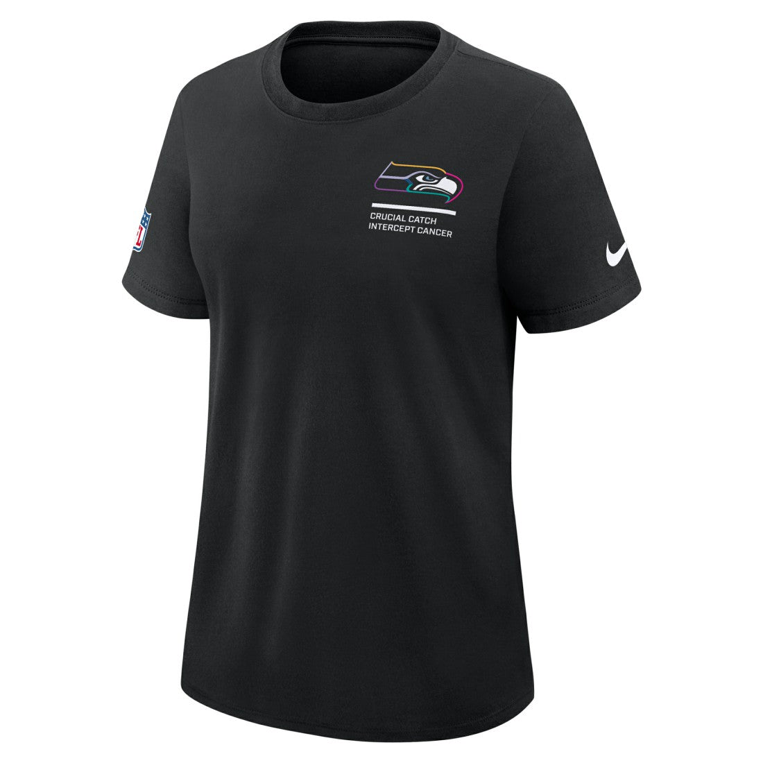 Seattle Seahawks Women's 2025 NFL Crucial Catch Tri-Blend Dri-FIT T-Shirt - Black | Nike on sale