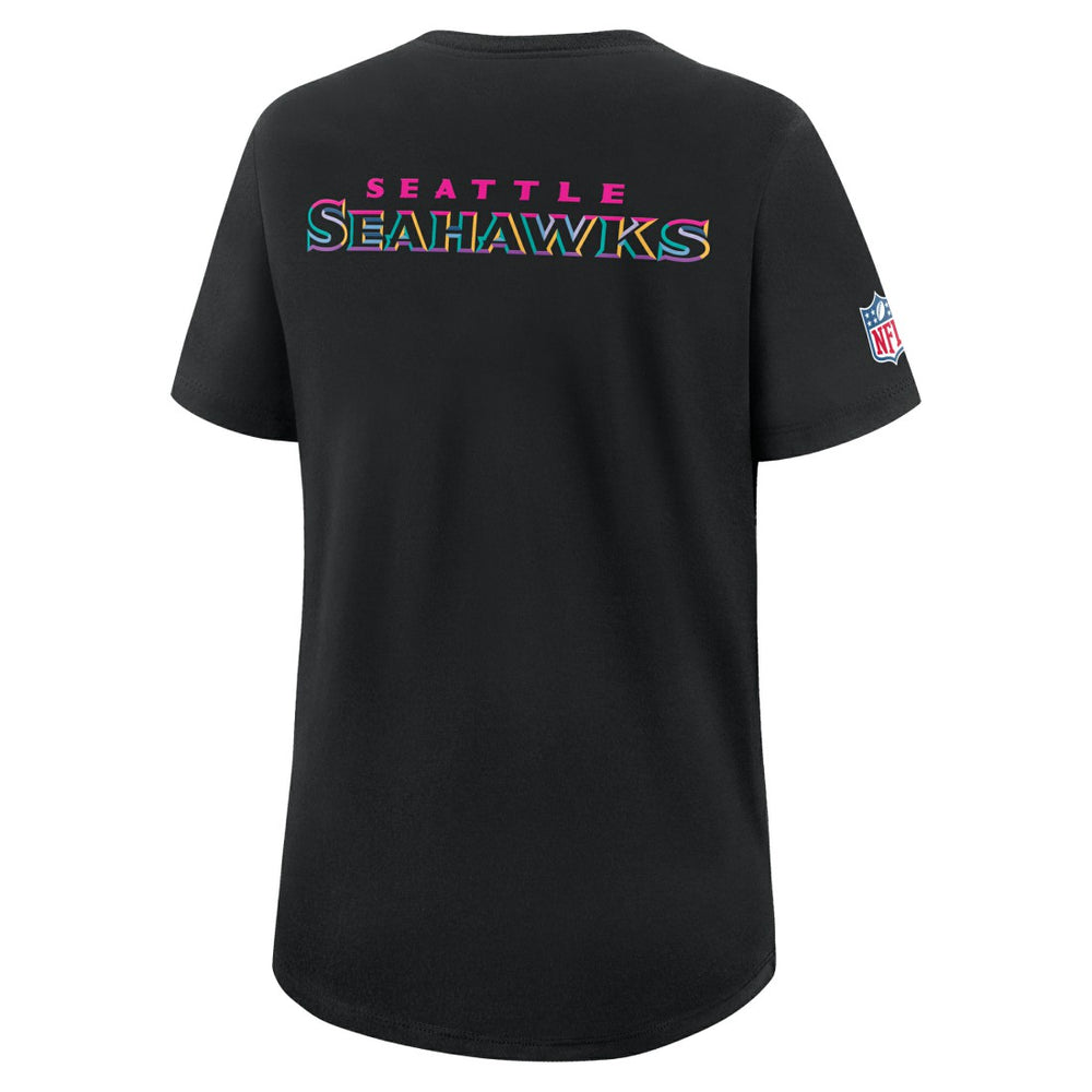 Seattle Seahawks Women's 2025 NFL Crucial Catch Tri-Blend Dri-FIT T-Shirt - Black | Nike on sale