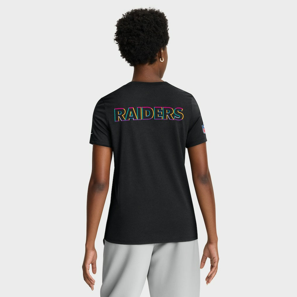Las Vegas Raiders Women's 2025 NFL Crucial Catch Tri-Blend Dri-FIT T-Shirt - Black | Nike cheap
