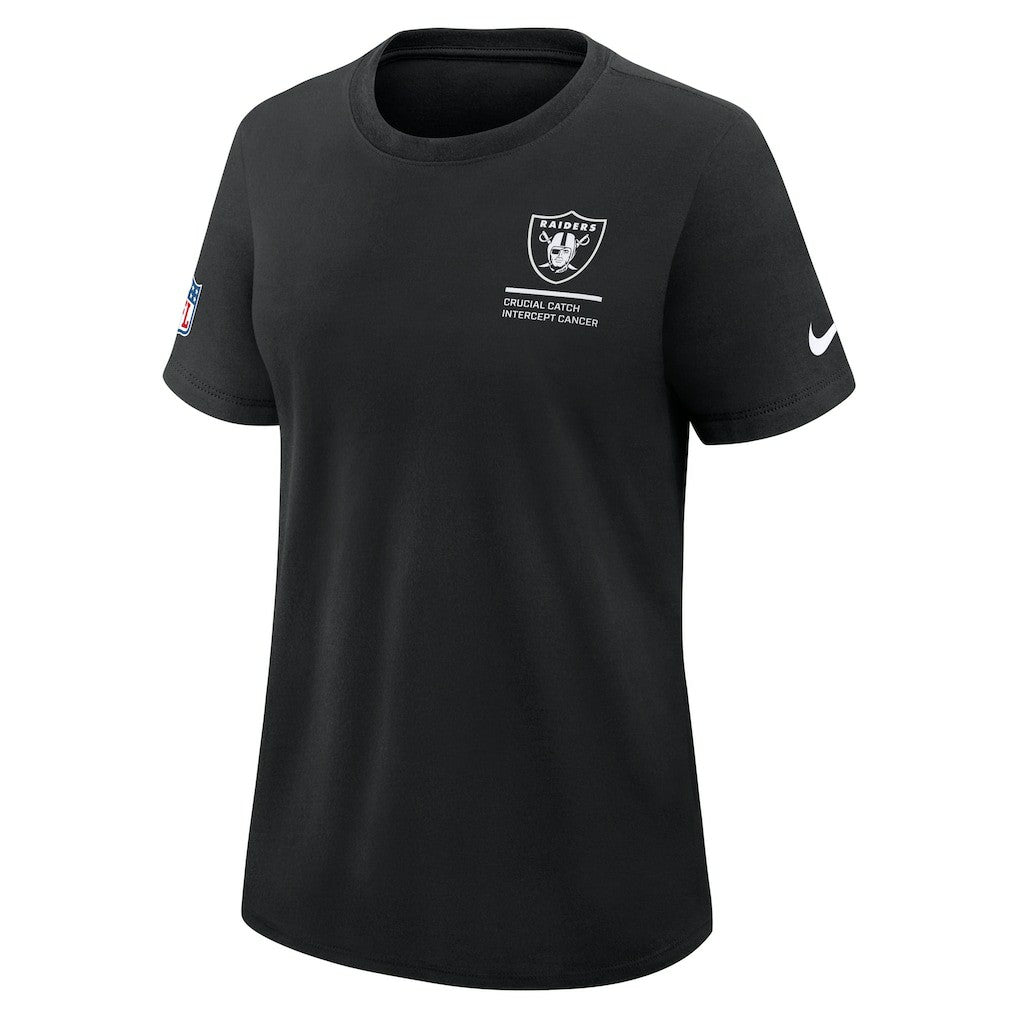 Las Vegas Raiders Women's 2025 NFL Crucial Catch Tri-Blend Dri-FIT T-Shirt - Black | Nike cheap
