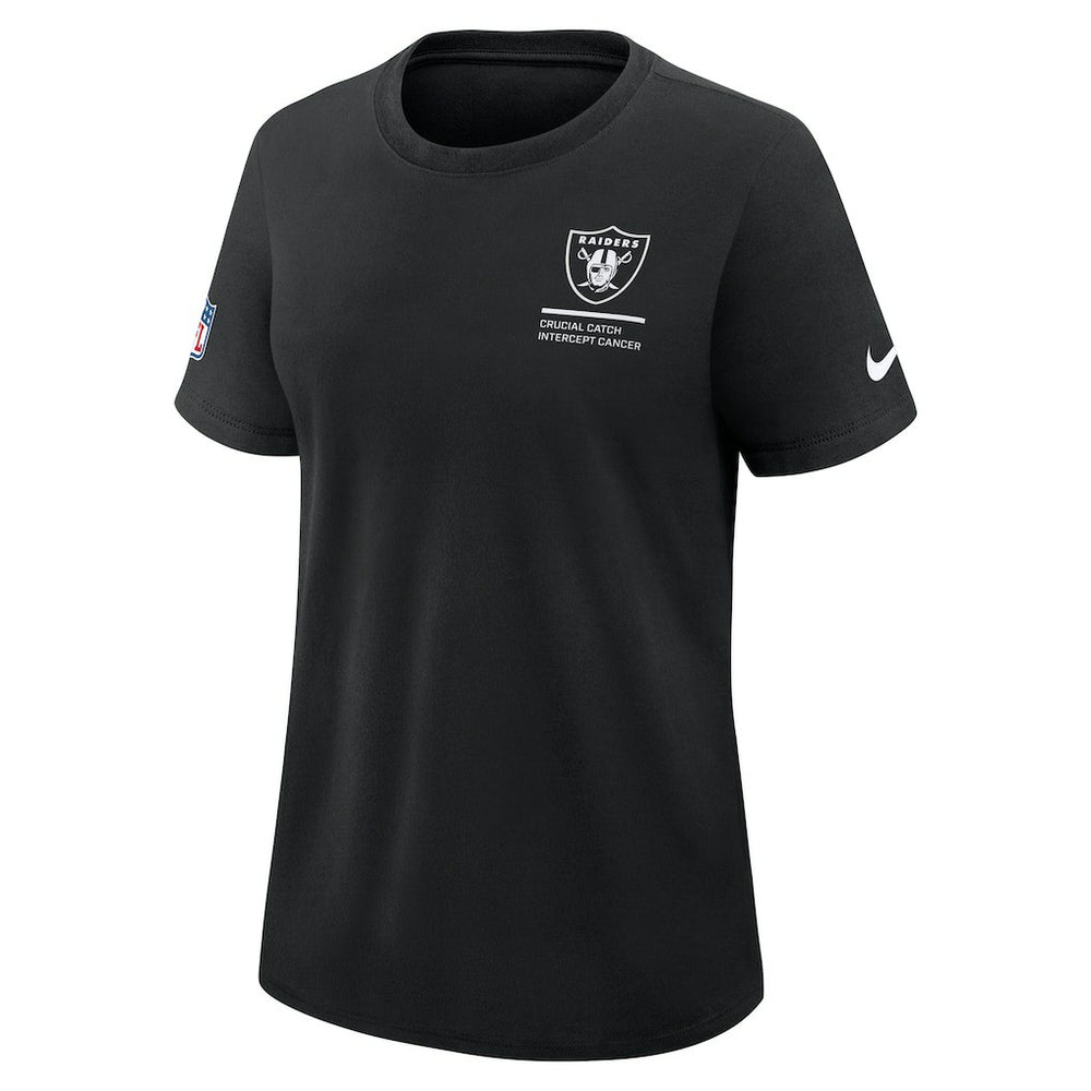 Las Vegas Raiders Women's 2025 NFL Crucial Catch Tri-Blend Dri-FIT T-Shirt - Black | Nike cheap