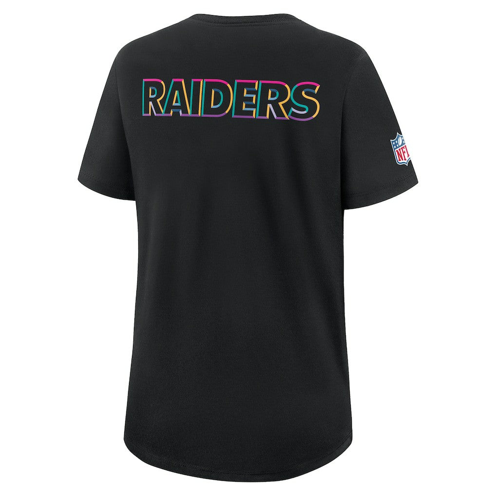 Las Vegas Raiders Women's 2025 NFL Crucial Catch Tri-Blend Dri-FIT T-Shirt - Black | Nike cheap