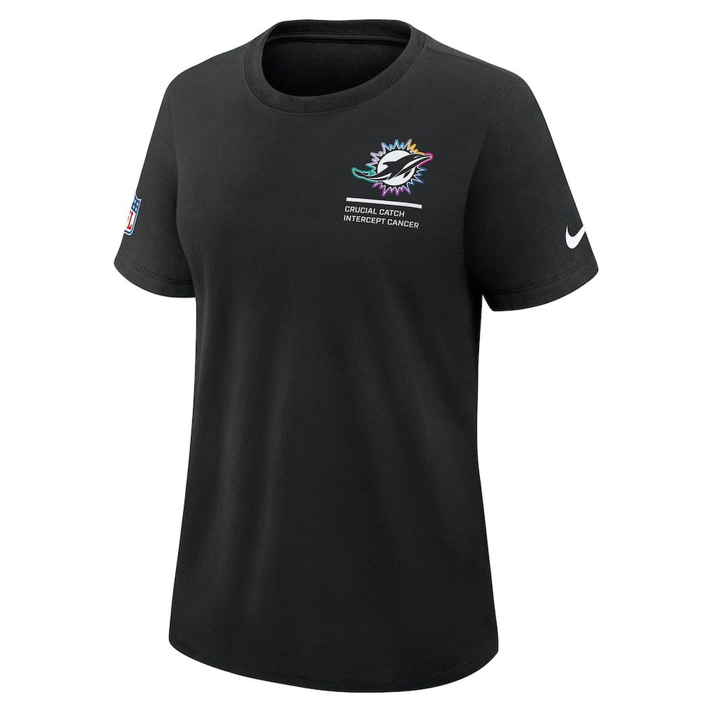 Miami Dolphins Women's 2025 NFL Crucial Catch Tri-Blend Dri-FIT T-Shirt - Black | Nike discount