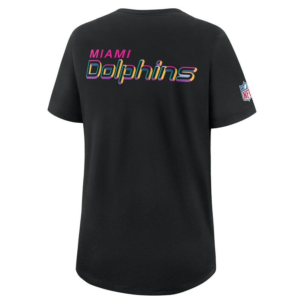 Miami Dolphins Women's 2025 NFL Crucial Catch Tri-Blend Dri-FIT T-Shirt - Black | Nike discount