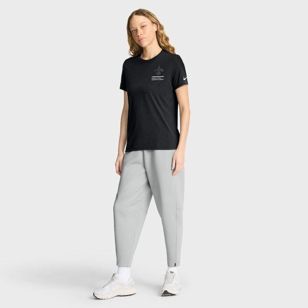 New Orleans Saints Women's 2025 NFL Crucial Catch Tri-Blend Dri-FIT T-Shirt - Black | Nike outlet
