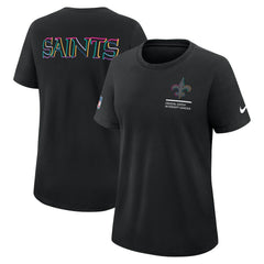 New Orleans Saints Women's 2025 NFL Crucial Catch Tri-Blend Dri-FIT T-Shirt - Black | Nike outlet