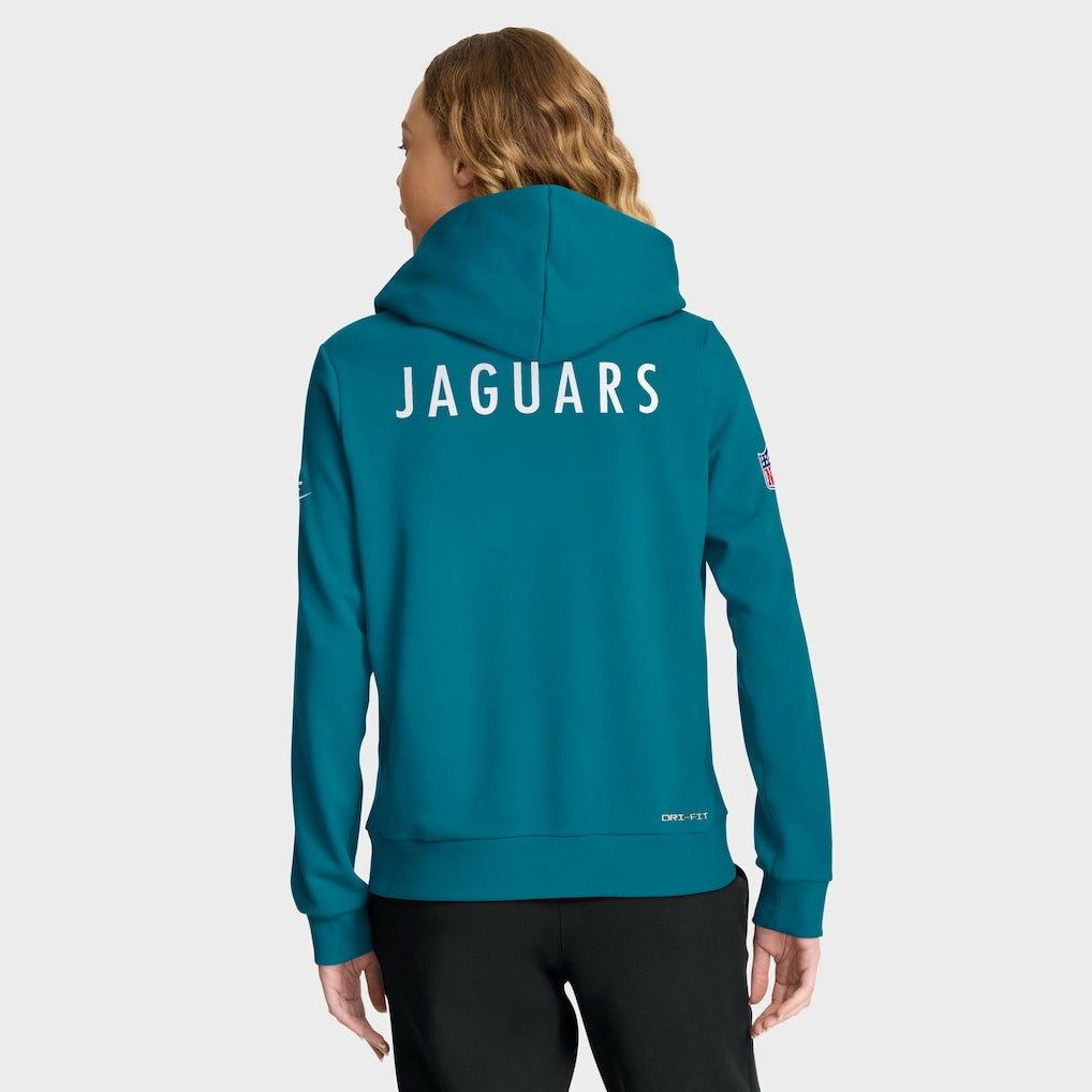 Jacksonville Jaguars Women's Throwback Sideline Standard Issue Dri-FIT Hoodie - Teal | Nike discount