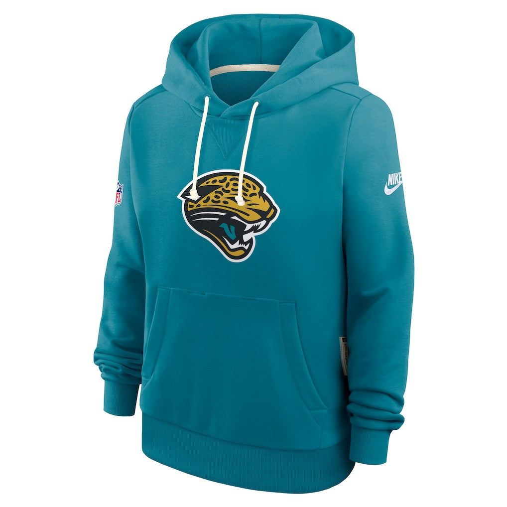 Jacksonville Jaguars Women's Throwback Sideline Standard Issue Dri-FIT Hoodie - Teal | Nike discount