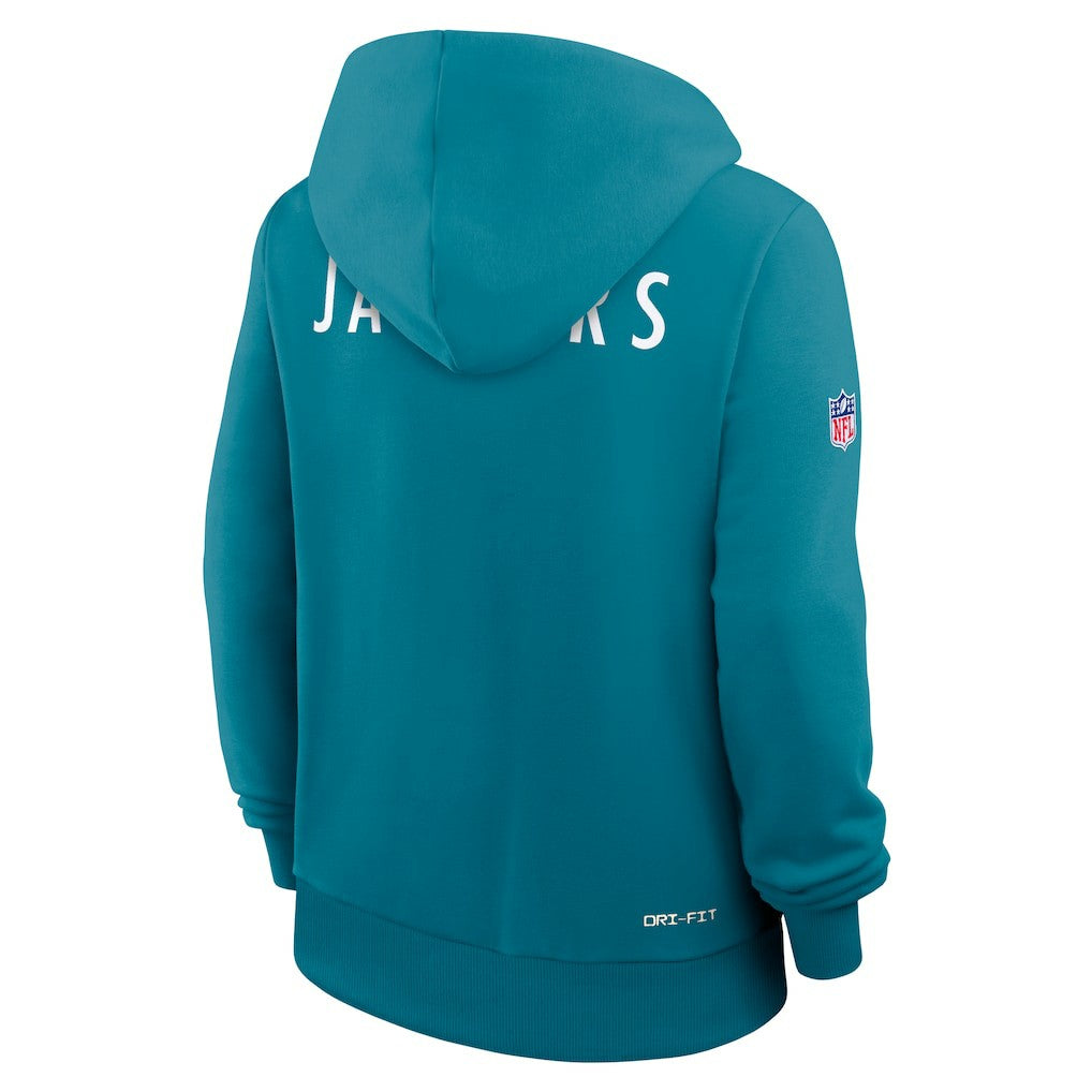Jacksonville Jaguars Women's Throwback Sideline Standard Issue Dri-FIT Hoodie - Teal | Nike discount