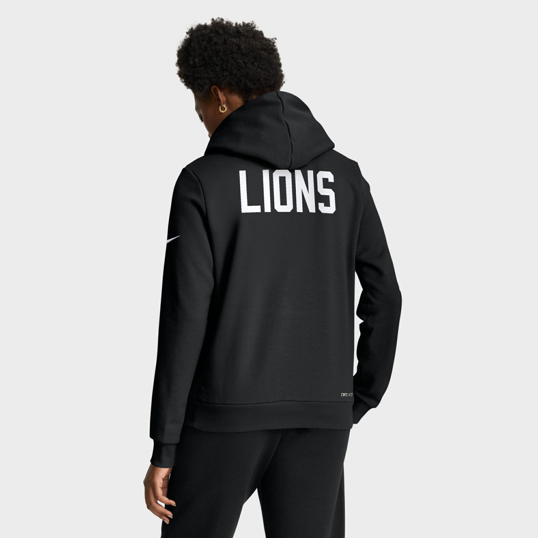 Detroit Lions Women's Throwback Sideline Standard Issue Dri-FIT Hoodie - Black | Nike sale