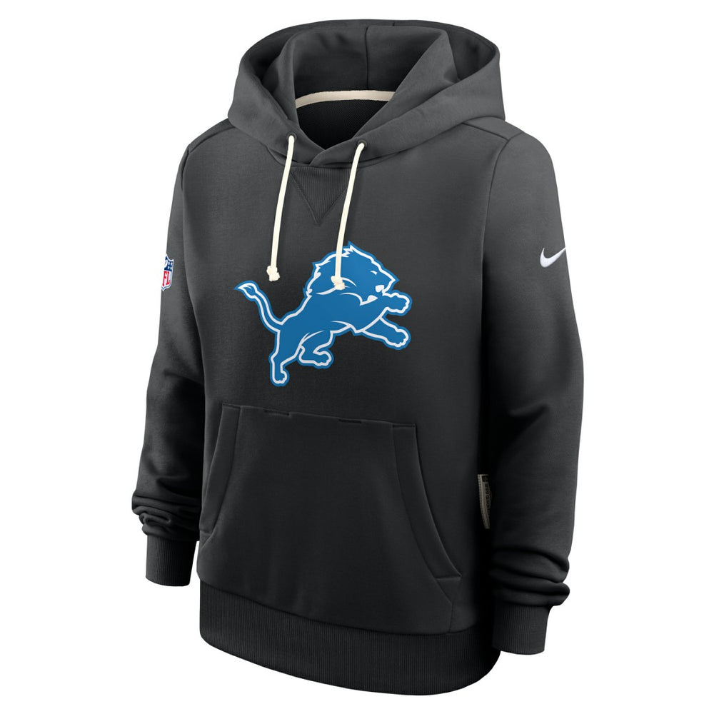 Detroit Lions Women's Throwback Sideline Standard Issue Dri-FIT Hoodie - Black | Nike sale