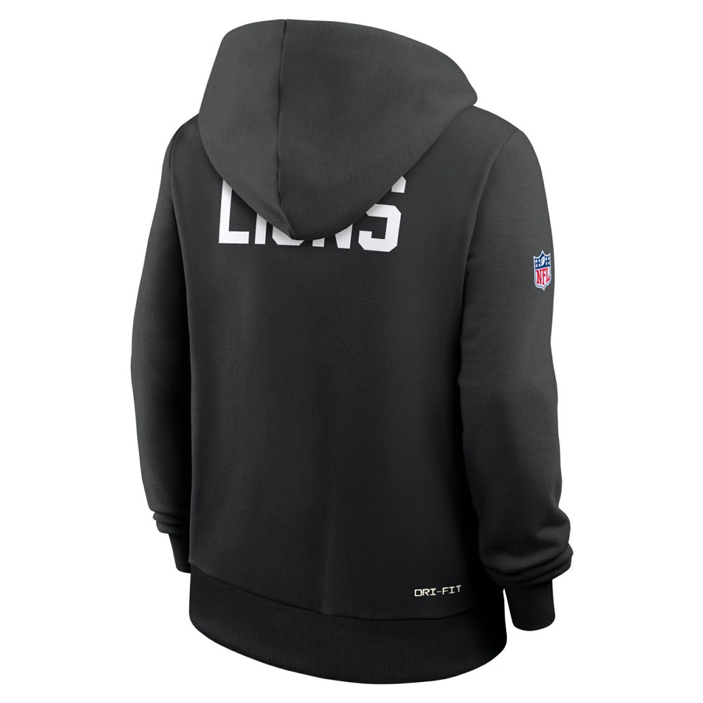 Detroit Lions Women's Throwback Sideline Standard Issue Dri-FIT Hoodie - Black | Nike sale