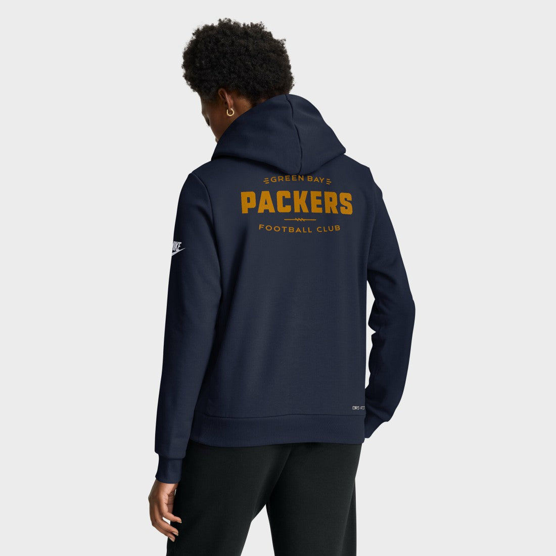 Green Bay Packers Women's Sideline Standard Issue Dri-FIT Hoodie - Navy | Nike outlet