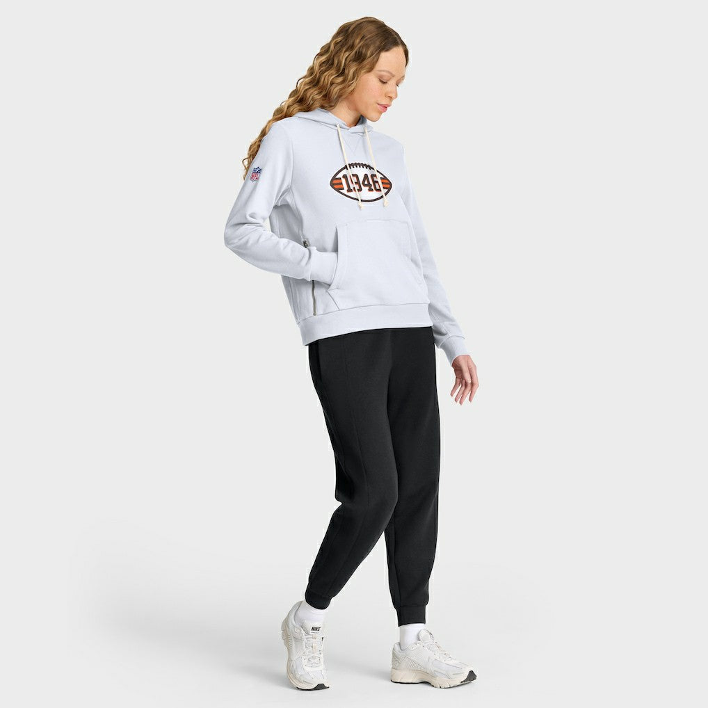 Cleveland Browns Women's Throwback Sideline Standard Issue Dri-FIT Hoodie - White | Nike for sale