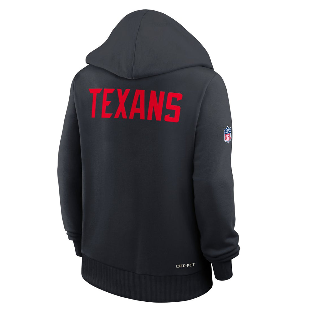 Houston Texans Women's Throwback Sideline Standard Issue Dri-FIT Hoodie - Navy | Nike cheap